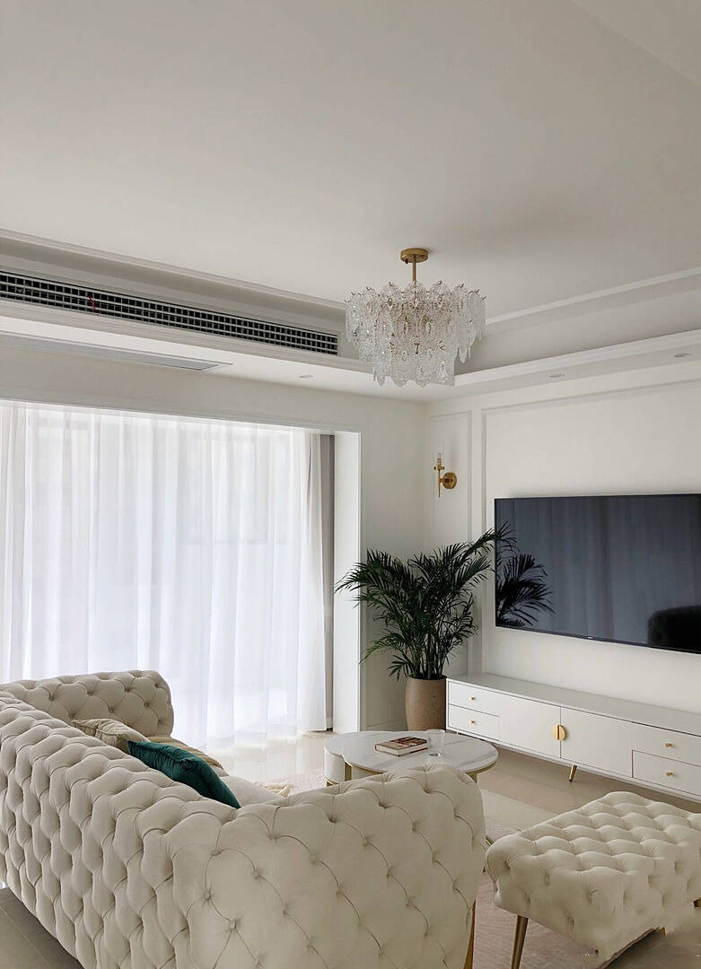 2300mm Beige Modern Chesterfield Sofa 3-Seater Button Tufted Velvet - Horizon and Stone 