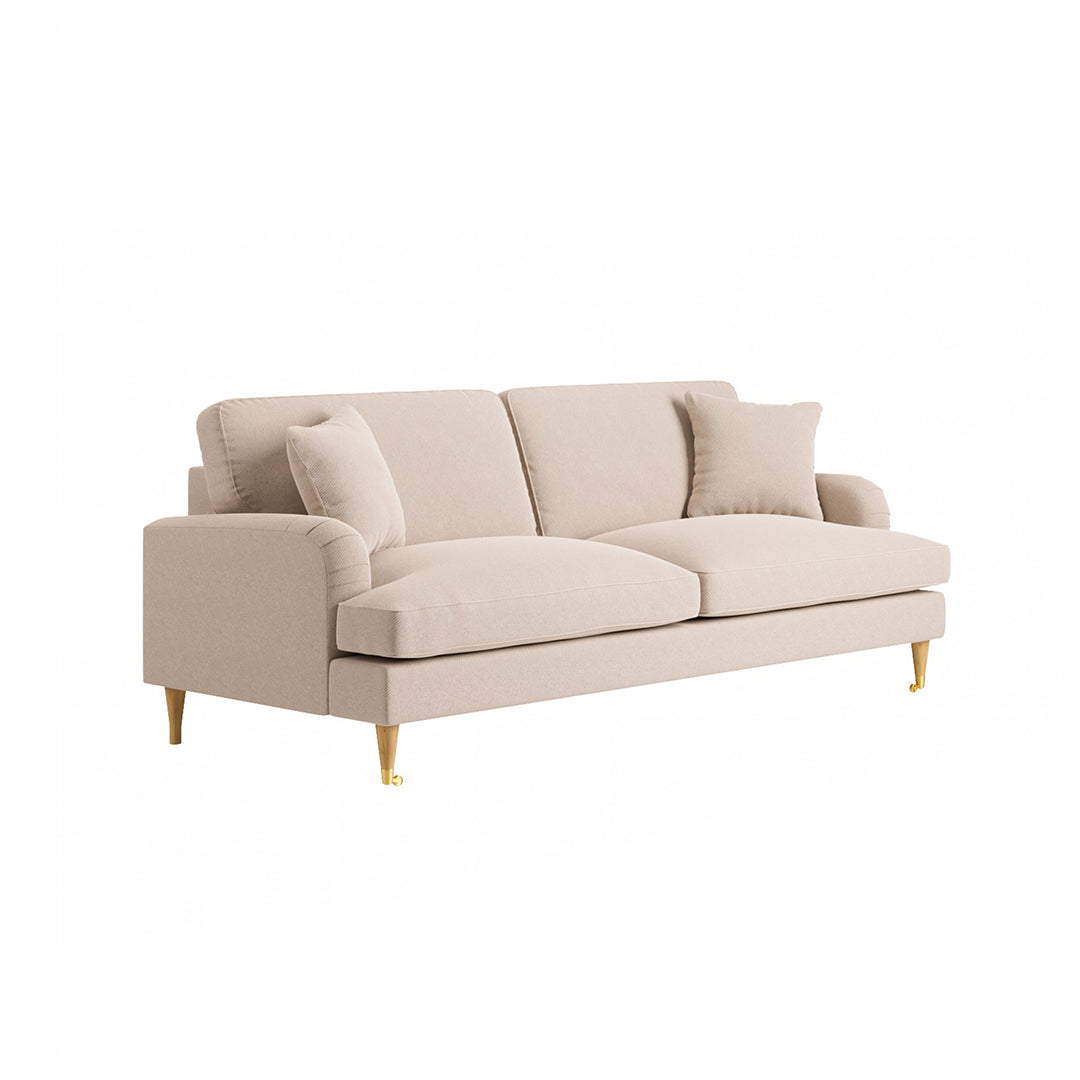 Shafique Two Seater Sofa, Loveseat, Velvet or Linen - Horizon and Stone 