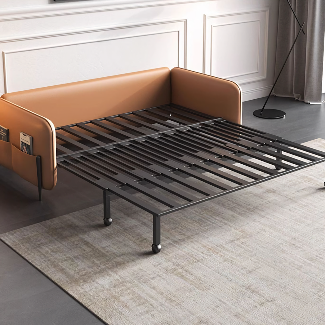 Aarav Foldable Sofa Bed, Leathaire - Horizon and Stone 