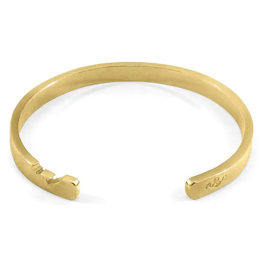 Axton Anchor Cutout Wayfarer 9ct Yellow Gold Bangle  Size Medium 21 cm - Horizon and Stone 