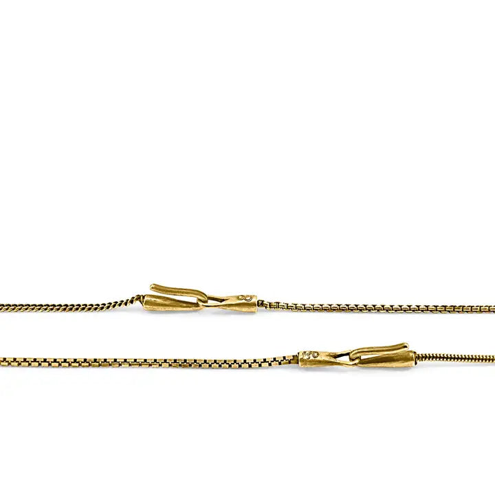 Lateen Sail 9ct Yellow Gold Chain Skinny Bracelet  MEDIUM 21 CM - Horizon and Stone 