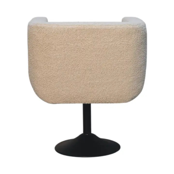 Cream Boucle Swivel Chair - Horizon and Stone 