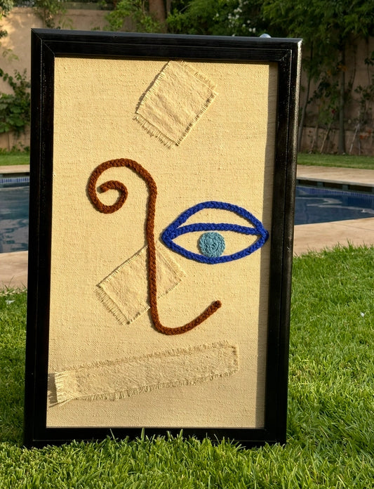 Large Framed Work,Hand Woven Wall Hanging,Wall Art, Tapestry - Horizon and Stone 