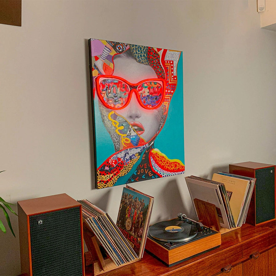 'chic Woman' Wall Artwork - Led Neon