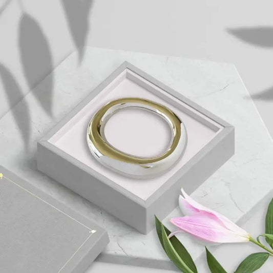 Chunky Donut Sterling Silver Bangle - Horizon and Stone 