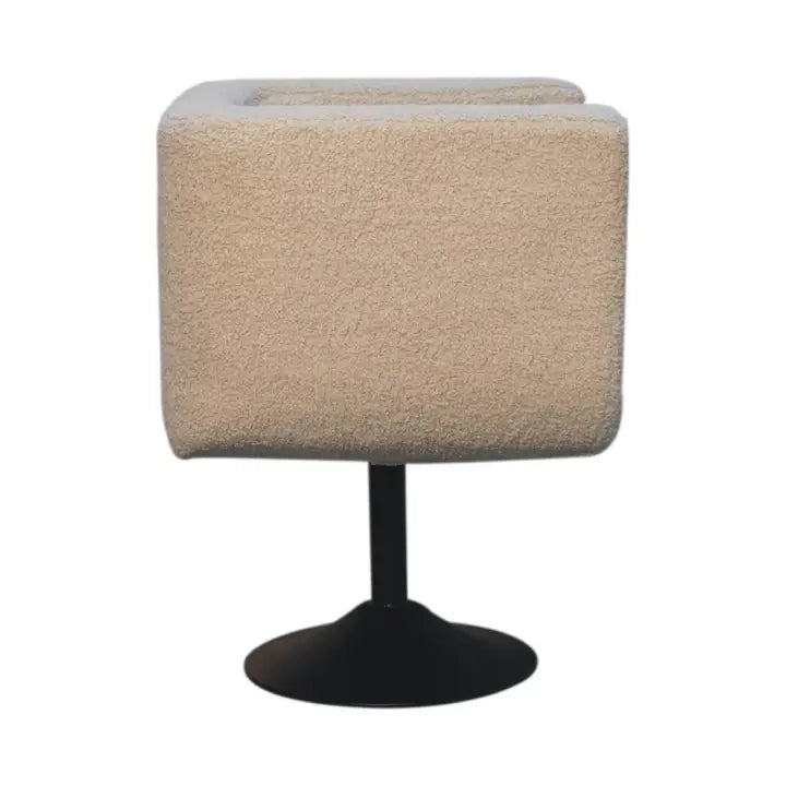 Cream Boucle Swivel Chair - Horizon and Stone 