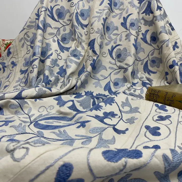 Uzbeki Suzani Hand Embroidered Textile SUZ1205002 - Horizon and Stone 