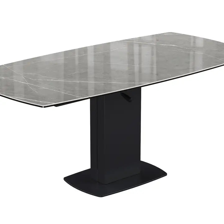 John Swivel Extending Ceramic Dining Table - DARK GREY