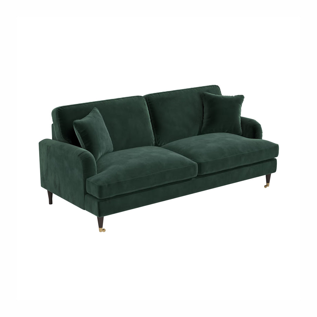 Shafique Two Seater Sofa, Loveseat, Velvet or Linen - Horizon and Stone 