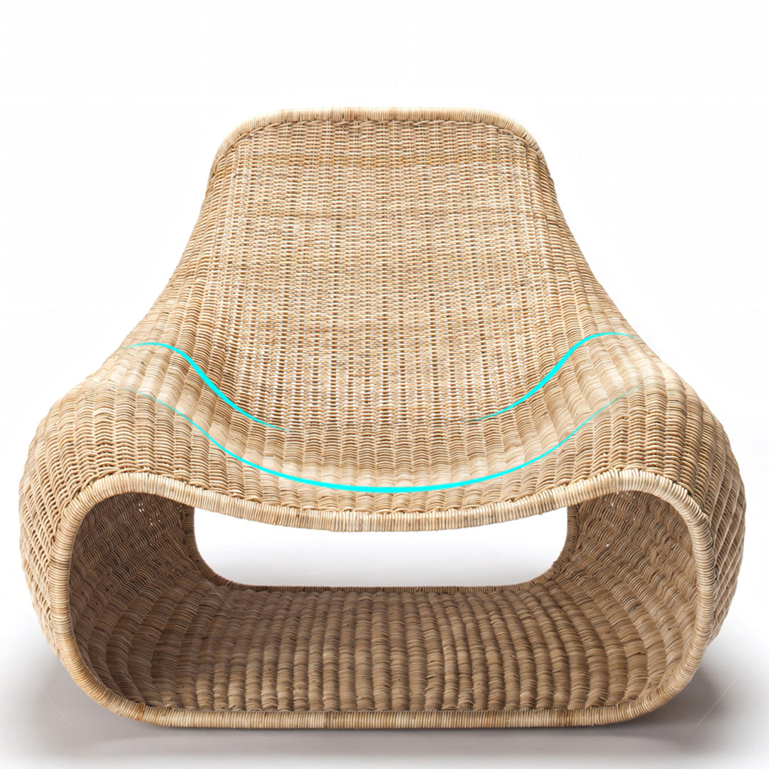 Serrano Outdoor Lounge Chair With Footstool, Rattan - Horizon and Stone 