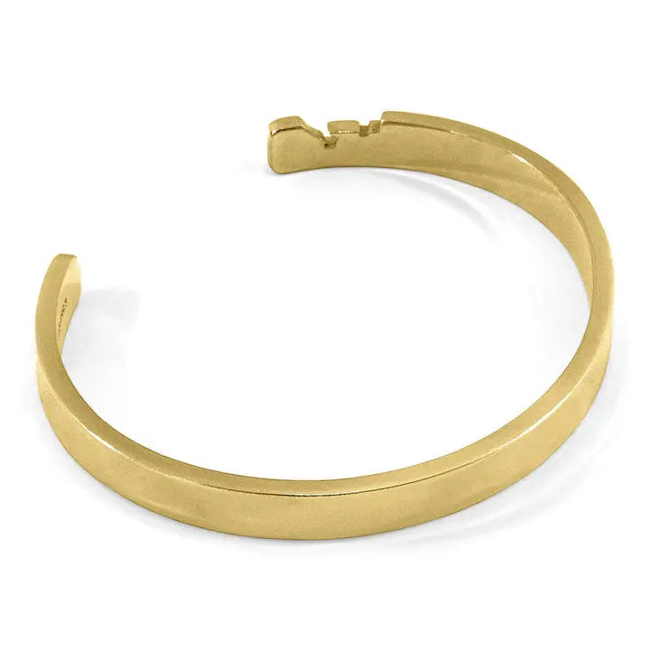 Axton Anchor Cutout Wayfarer 9ct Yellow Gold Bangle  Size Medium 21 cm - Horizon and Stone 