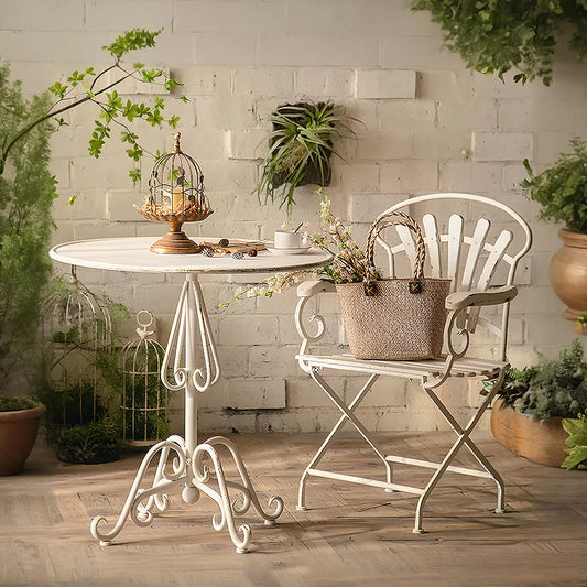 Antonia Outdoor Garden Dining Table Set, Iron - Horizon and Stone 