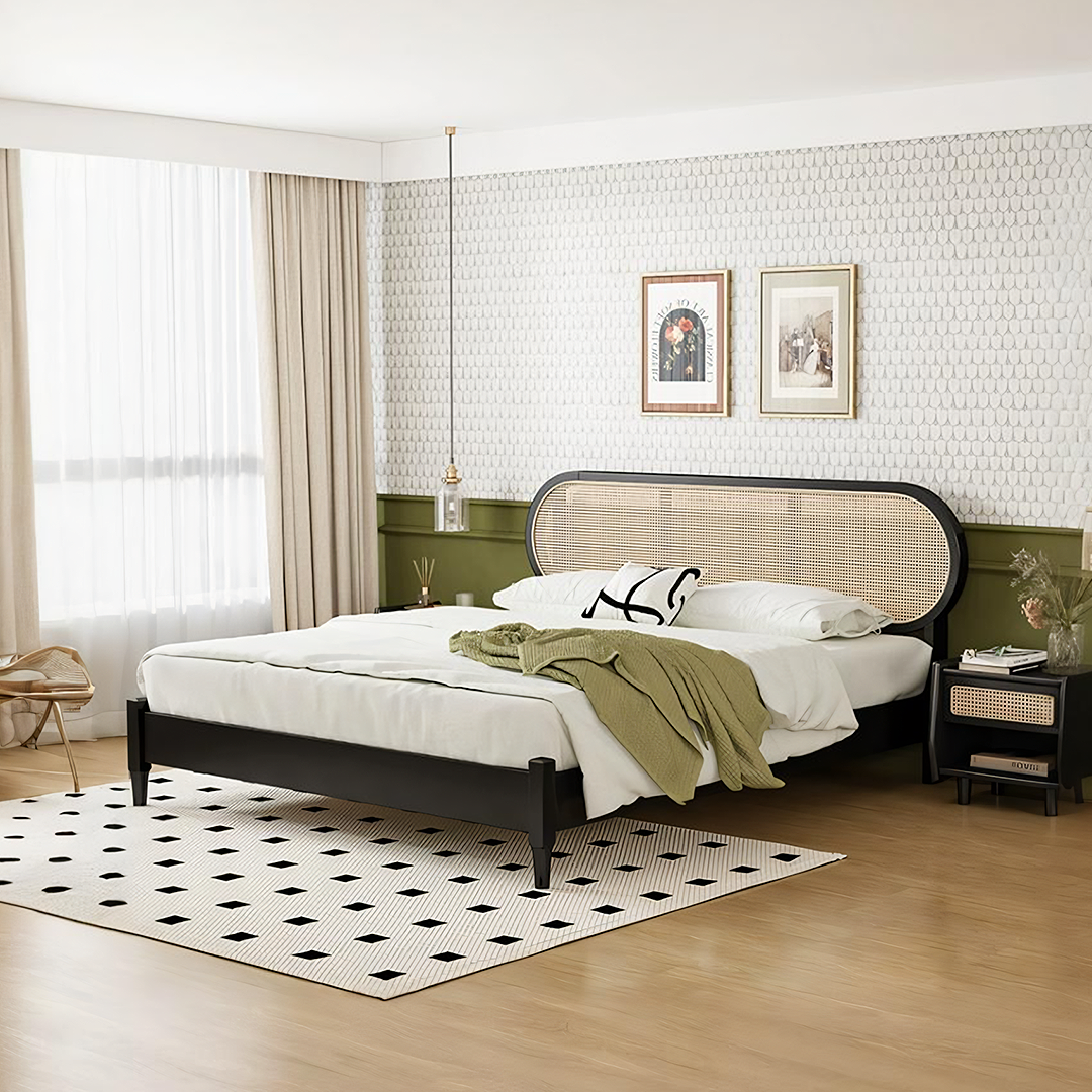 Barbara Queen Size, King Size, Super King Size Bed, Rattan - Horizon and Stone 