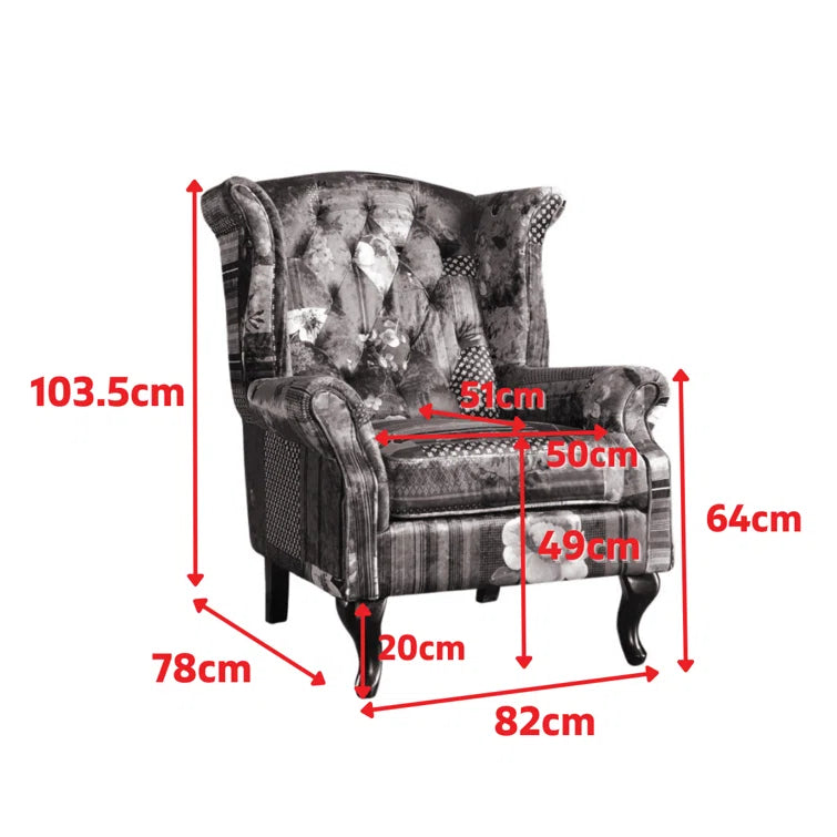 Danaye Wingback Chair - Horizon and Stone 