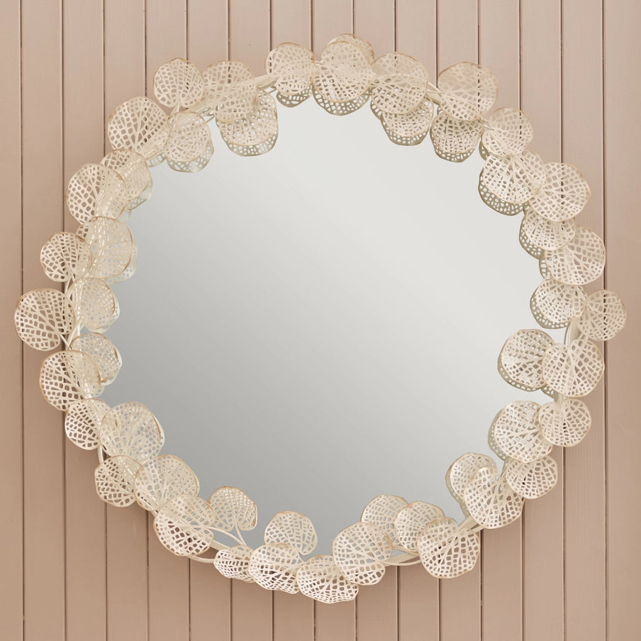 Gaia Mirror Antique White Gold 
