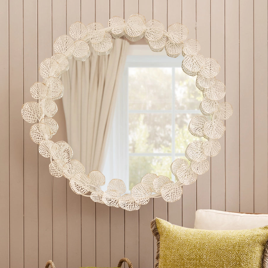 Gaia Mirror Antique White Gold 