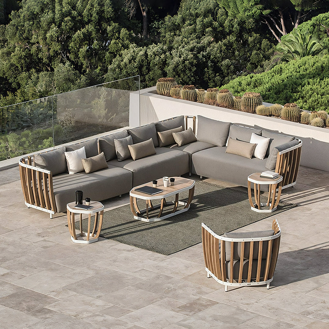 Gloria Outdoor Sofa Set, Outdoor Furniture, Teak Wood - Horizon and Stone 