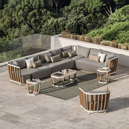 Gloria Outdoor Sofa Set, Outdoor Furniture, Teak Wood - Horizon and Stone 