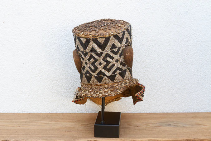 Black & White Beaded African Mask - RARE FIND - Horizon and Stone 