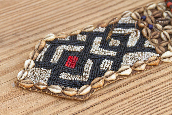 Black & White Beaded African Mask - RARE FIND - Horizon and Stone 