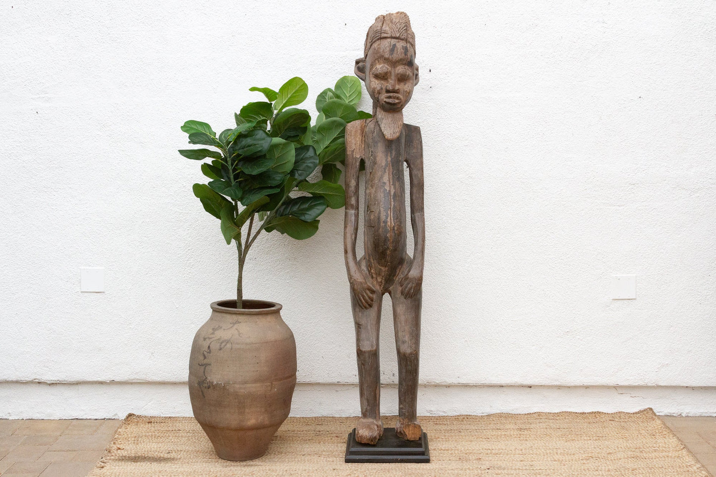 Ancient African 71" Tall Standing Senufo Elder - RARE FIND - Horizon and Stone 