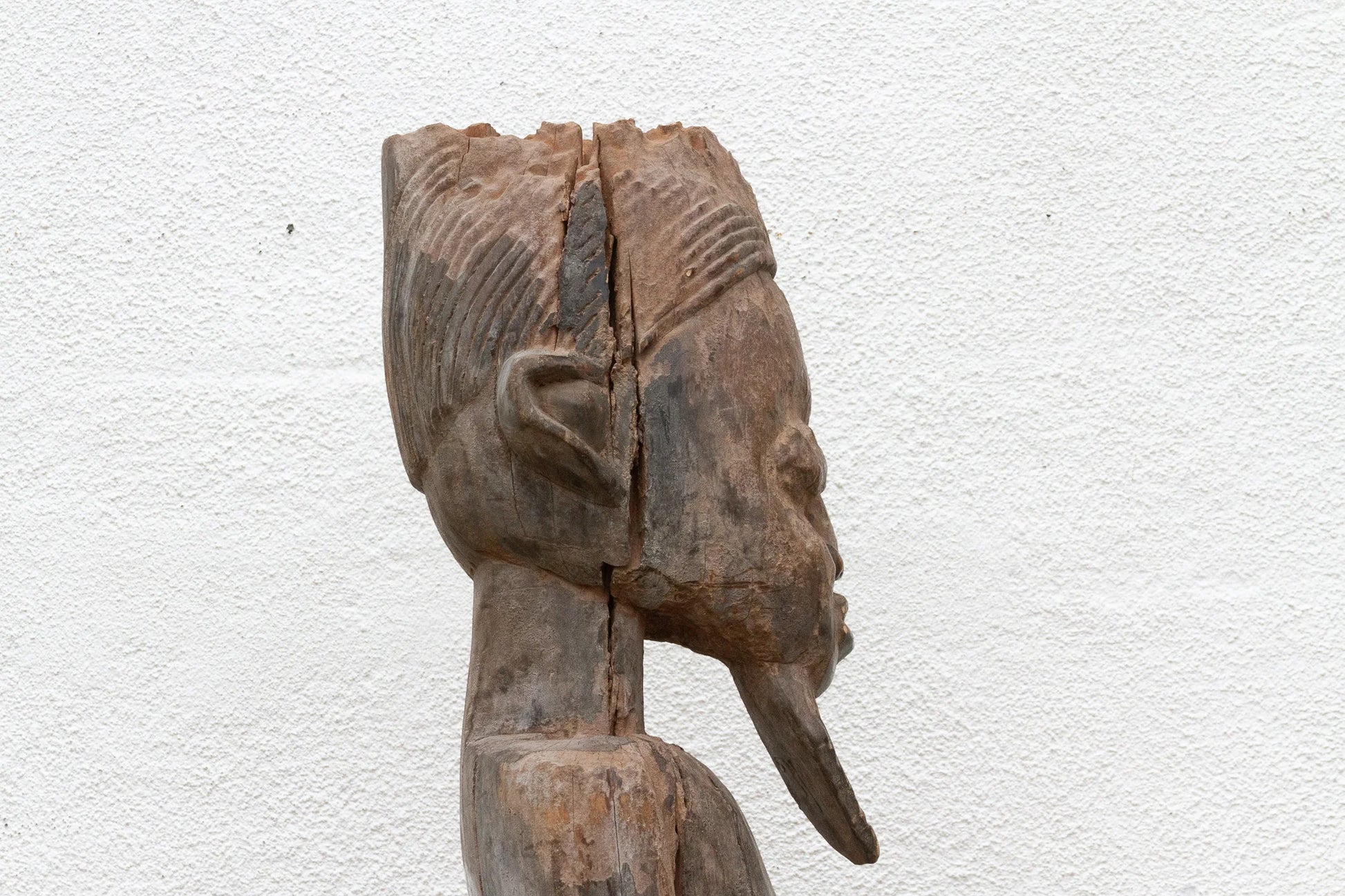 Ancient African 71" Tall Standing Senufo Elder - RARE FIND - Horizon and Stone 