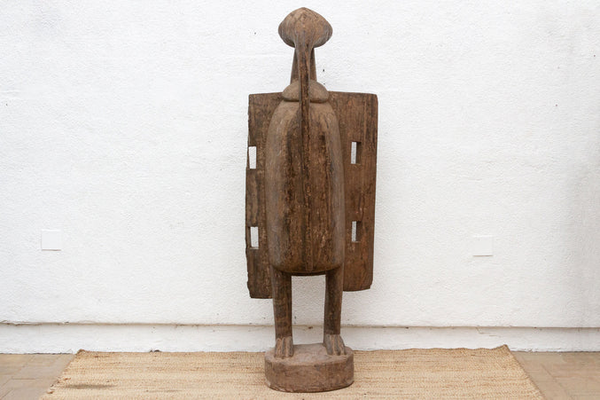 74" Tall Antique Senufo Bird with Open Wings - RARE FIND - Horizon and Stone 