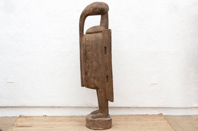 74" Tall Antique Senufo Bird with Open Wings - RARE FIND - Horizon and Stone 