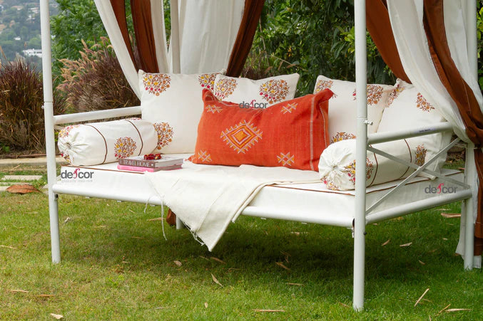 Royal Marigold Block Print Canopy Daybed - Horizon and Stone 