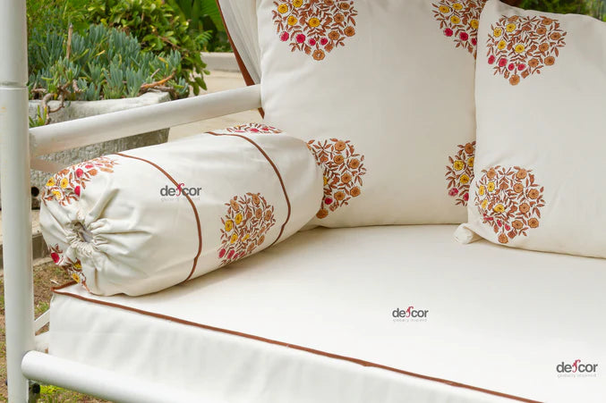 Royal Marigold Block Print Canopy Daybed - Horizon and Stone 