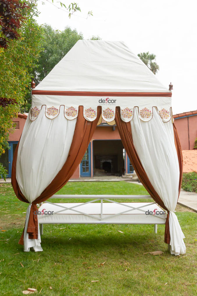 Royal Marigold Block Print Canopy Daybed - Horizon and Stone 