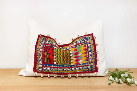 Tarbela Himalayas Tribal Antique Linen Pillow - Horizon and Stone 
