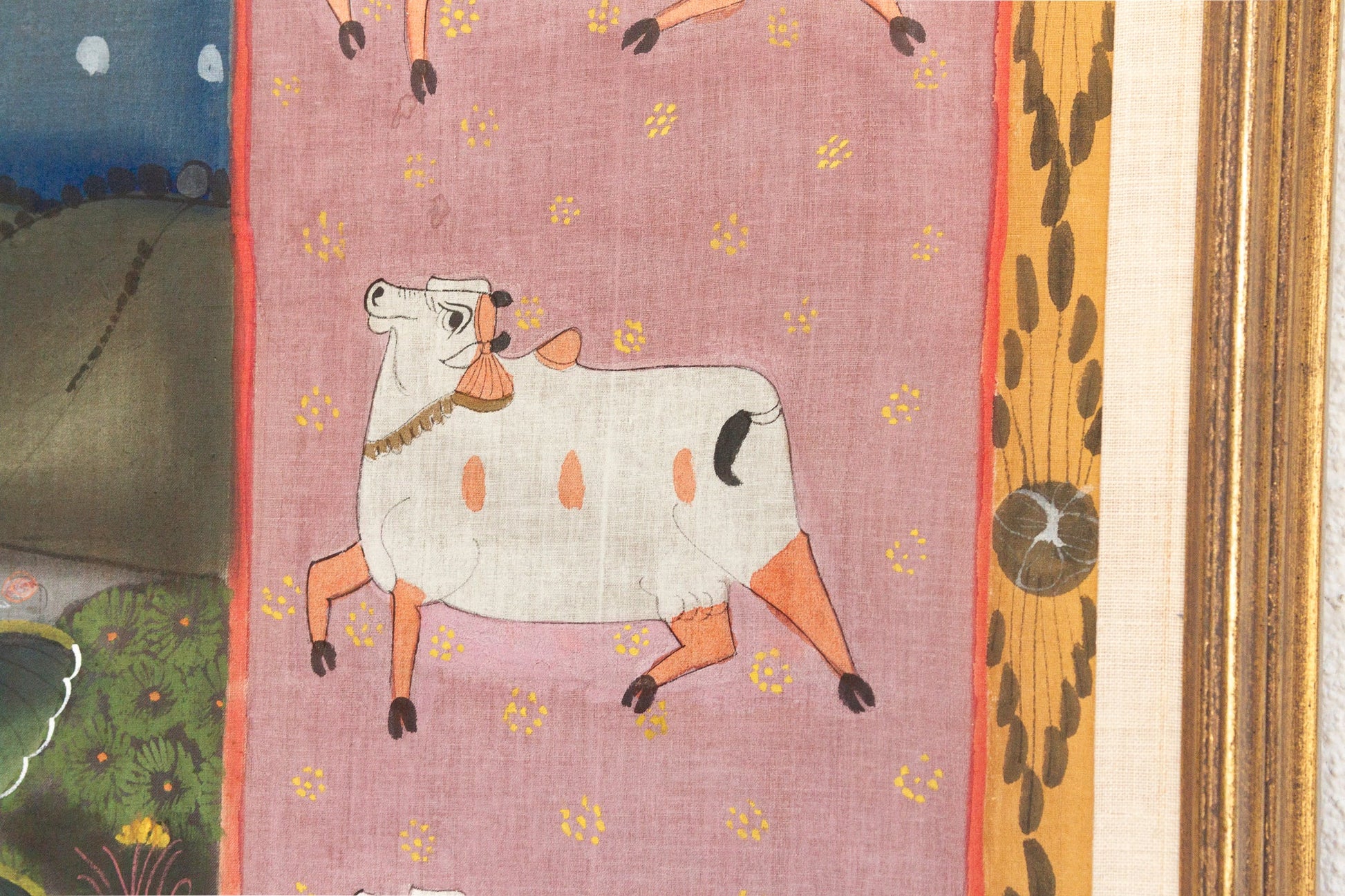 Large Indian Divine Art, Krishna's Cosmic Dance - COLLECTIBLE! - Horizon and Stone 