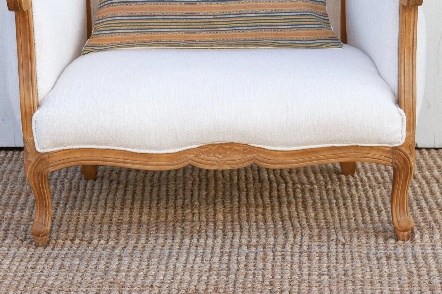 Oversize Bleached & White Canopy Club Chair - Horizon and Stone 