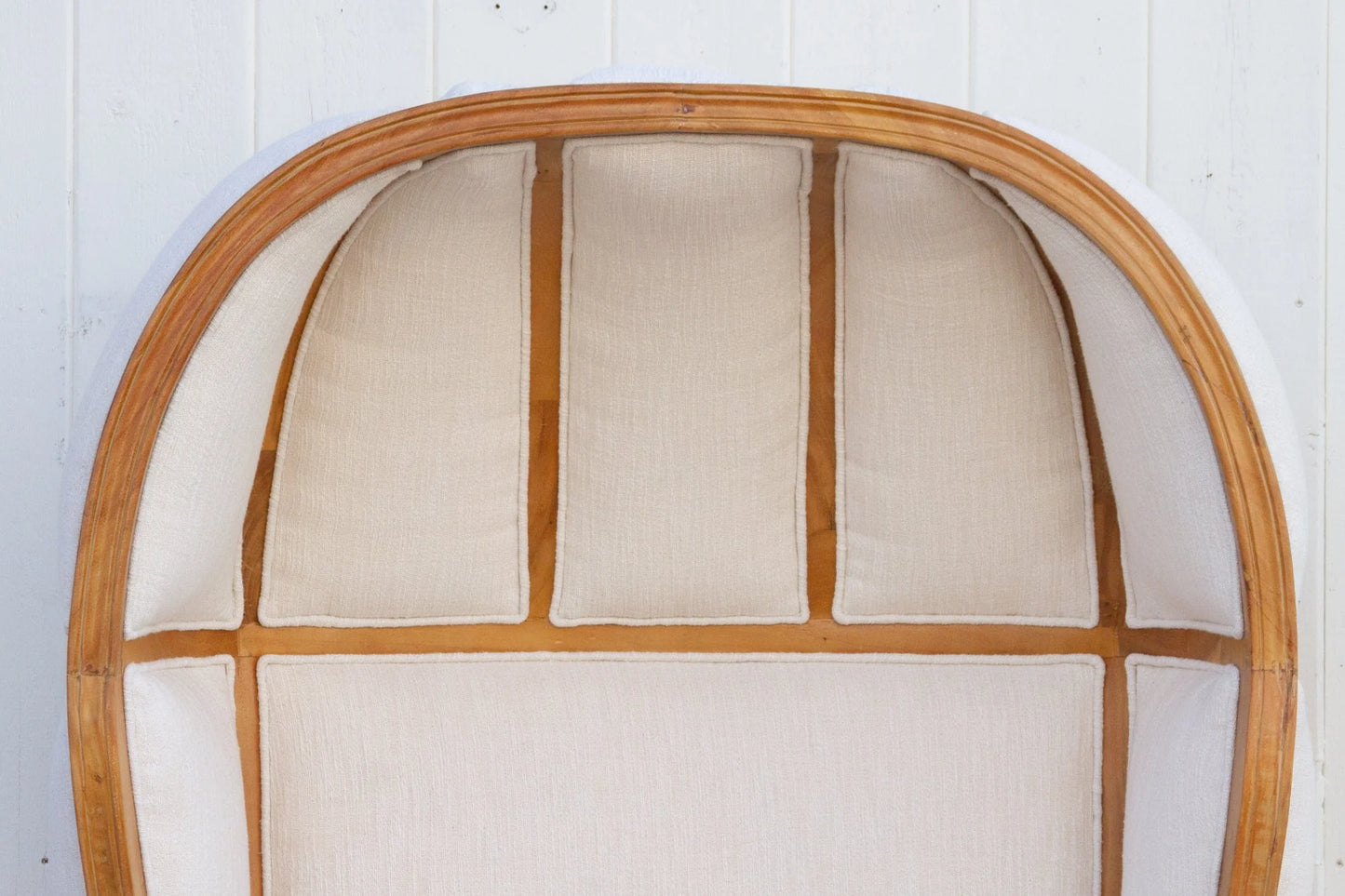 Oversize Bleached & White Canopy Club Chair - Horizon and Stone 