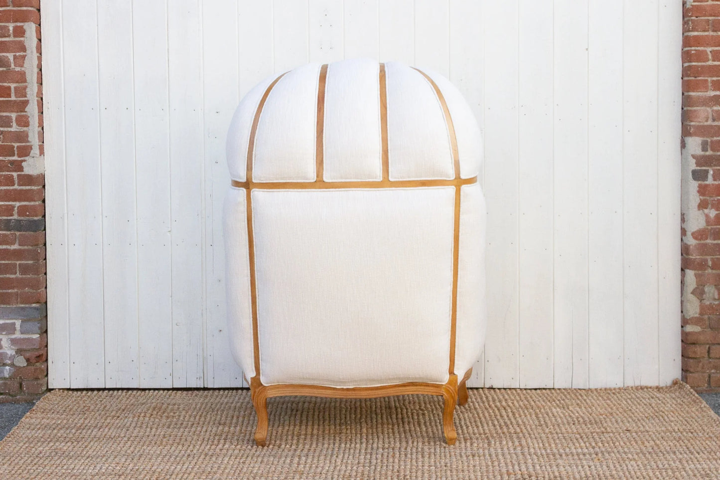 Oversize Bleached & White Canopy Club Chair - Horizon and Stone 