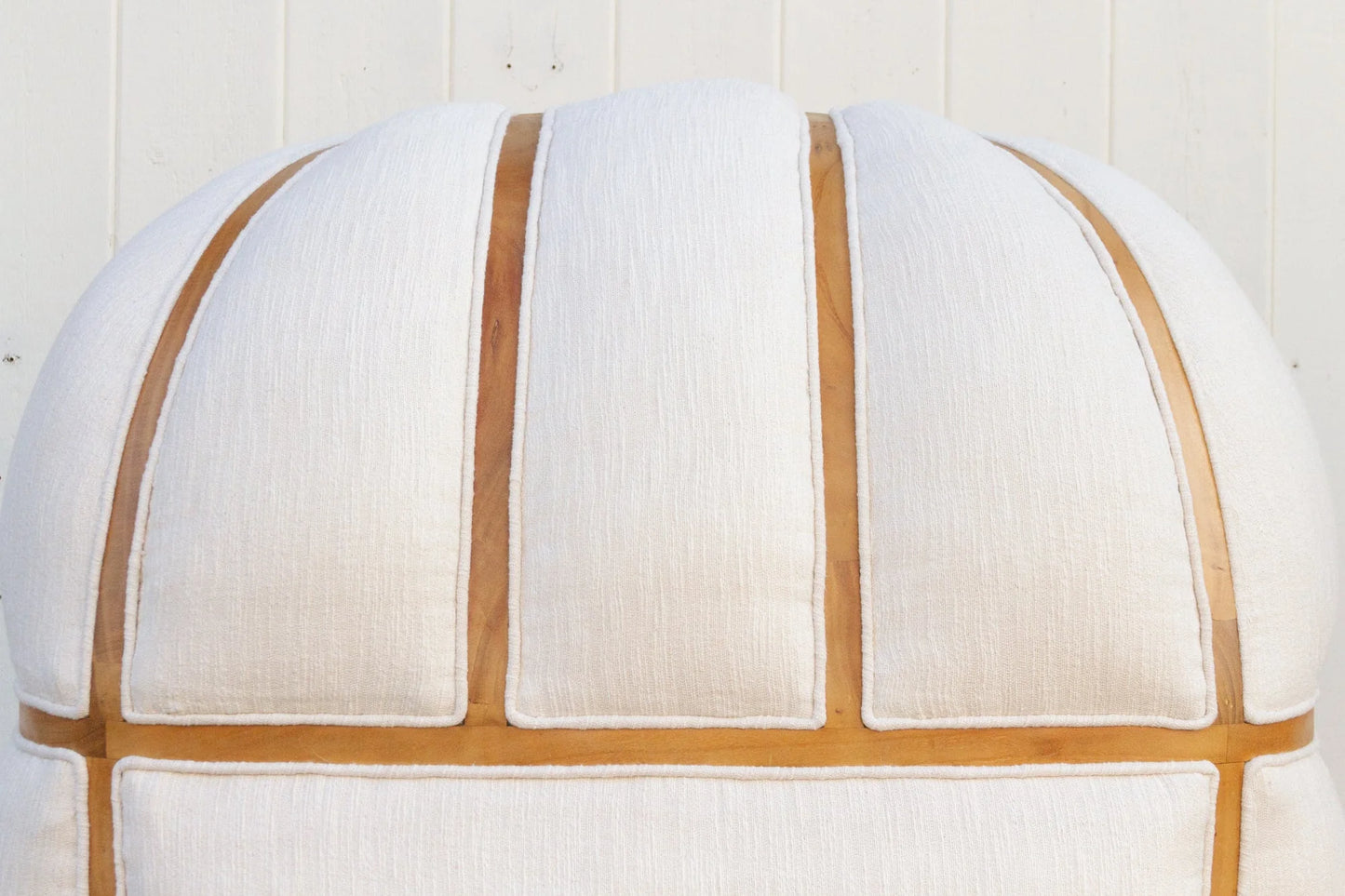 Oversize Bleached & White Canopy Club Chair - Horizon and Stone 