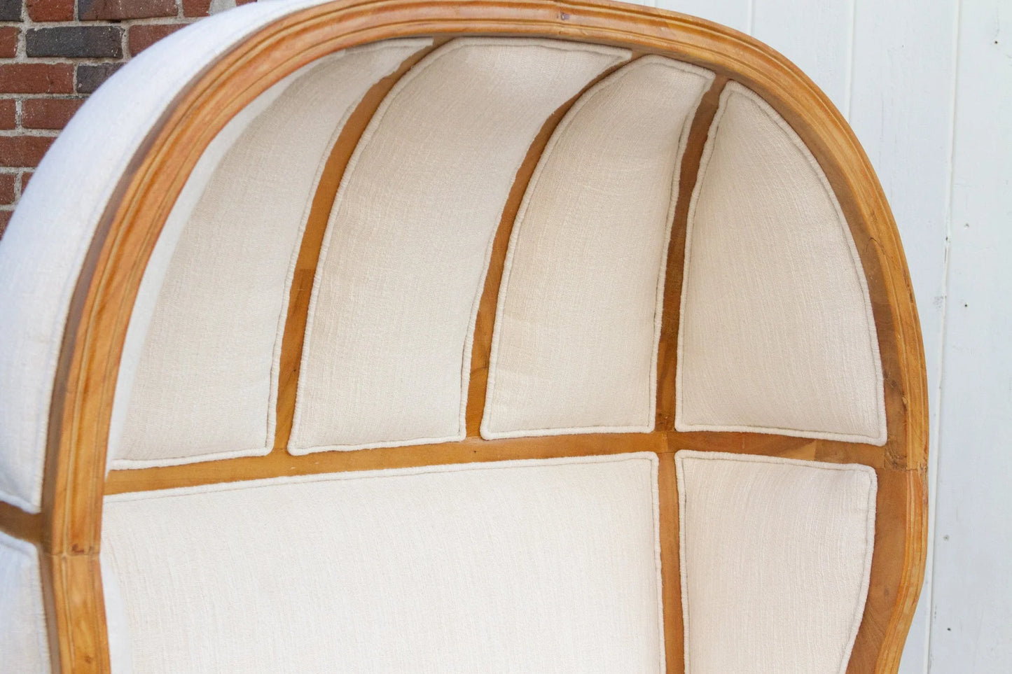 Oversize Bleached & White Canopy Club Chair - Horizon and Stone 