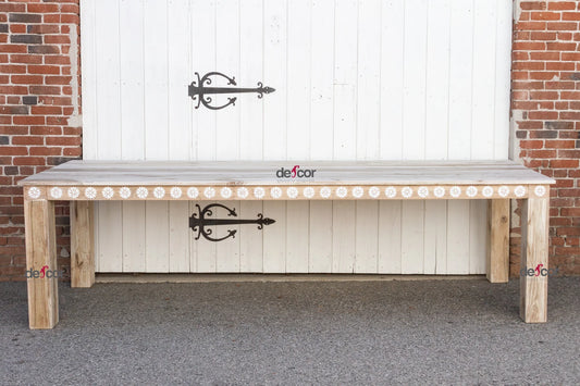 Very Large Blossom Inlaid Dining Table - Horizon and Stone 