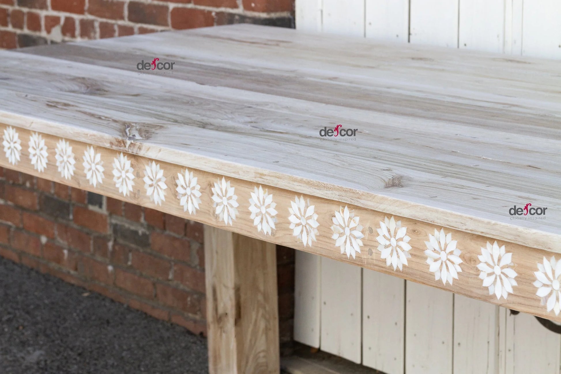 Very Large Blossom Inlaid Dining Table - Horizon and Stone 