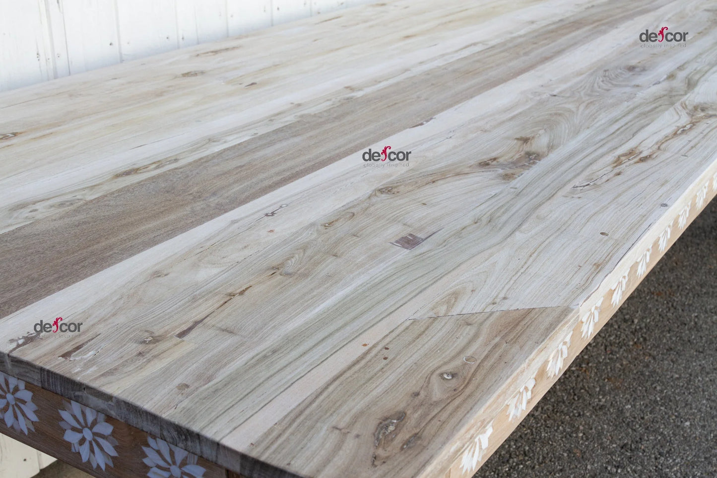 Very Large Blossom Inlaid Dining Table - Horizon and Stone 