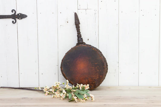 Antique Nepalese Carved Shaman Drum - RARE FIND - Horizon and Stone 