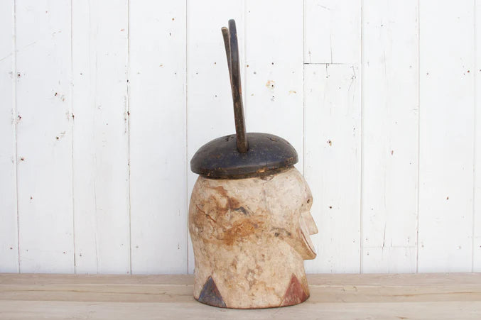 Rare Antique Punu Tribal Mask - RARE FIND - Horizon and Stone 