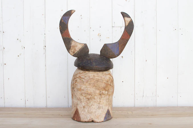 Rare Antique Punu Tribal Mask - RARE FIND - Horizon and Stone 