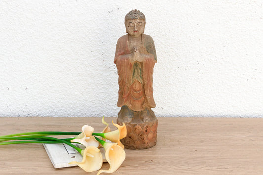 Small Graceful Hand-Painted Standing Buddha - Horizon and Stone 
