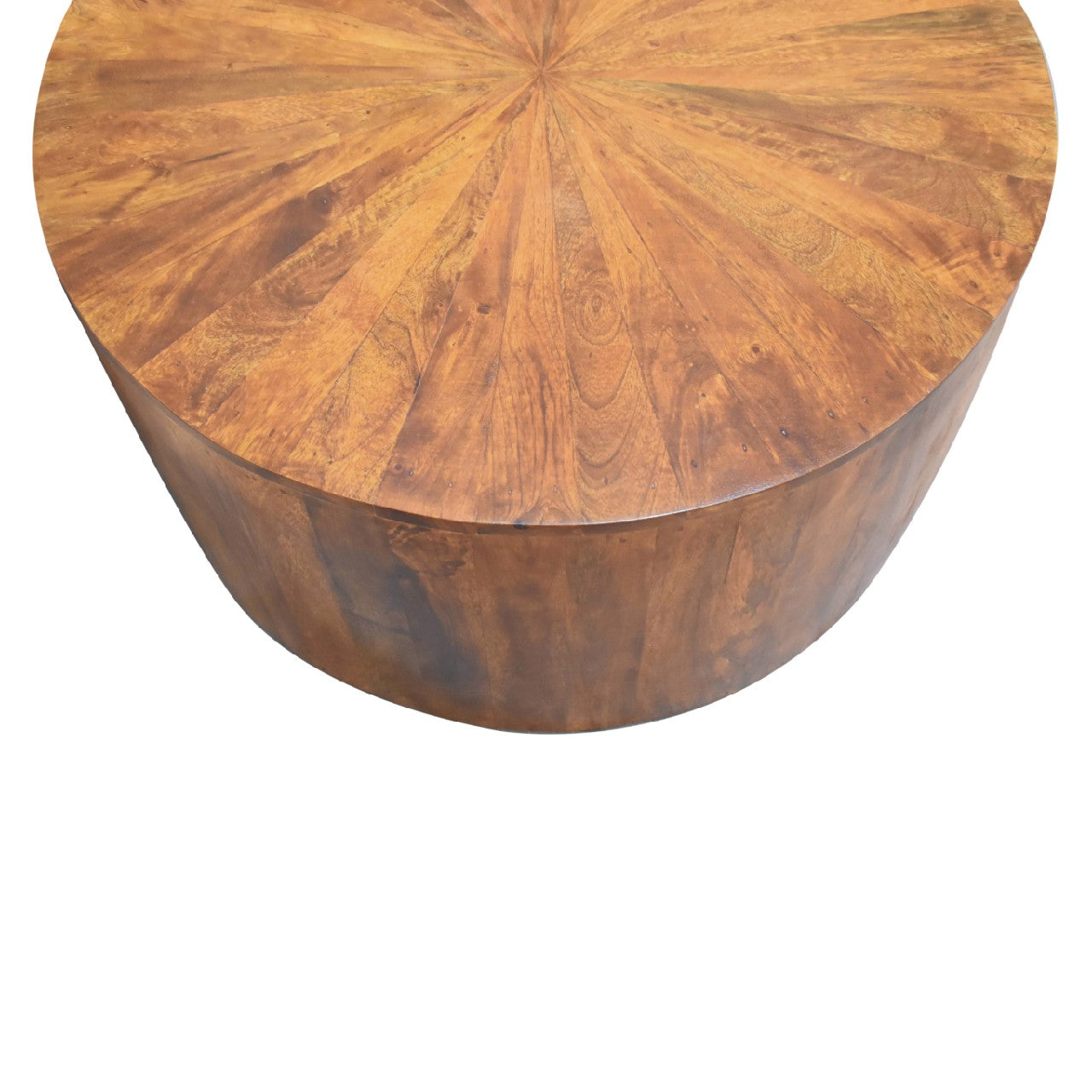 Chestnut Round Wooden Coffee Table - Horizon and Stone 