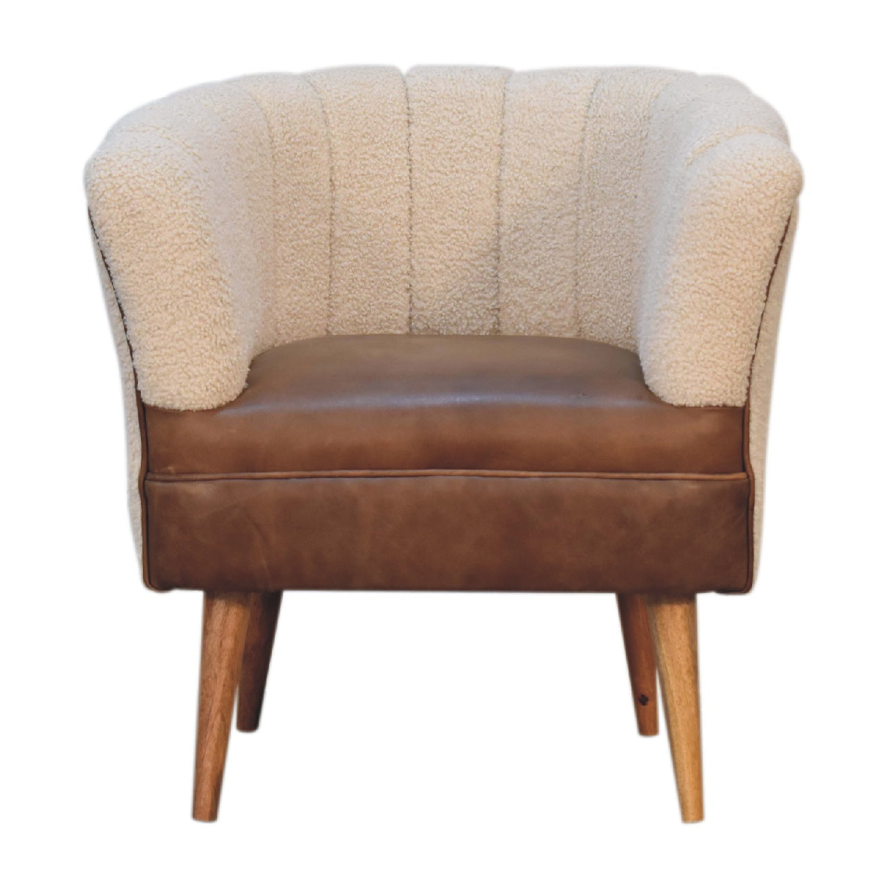 Boucle Cream Buffalo Armchair - Horizon and Stone 