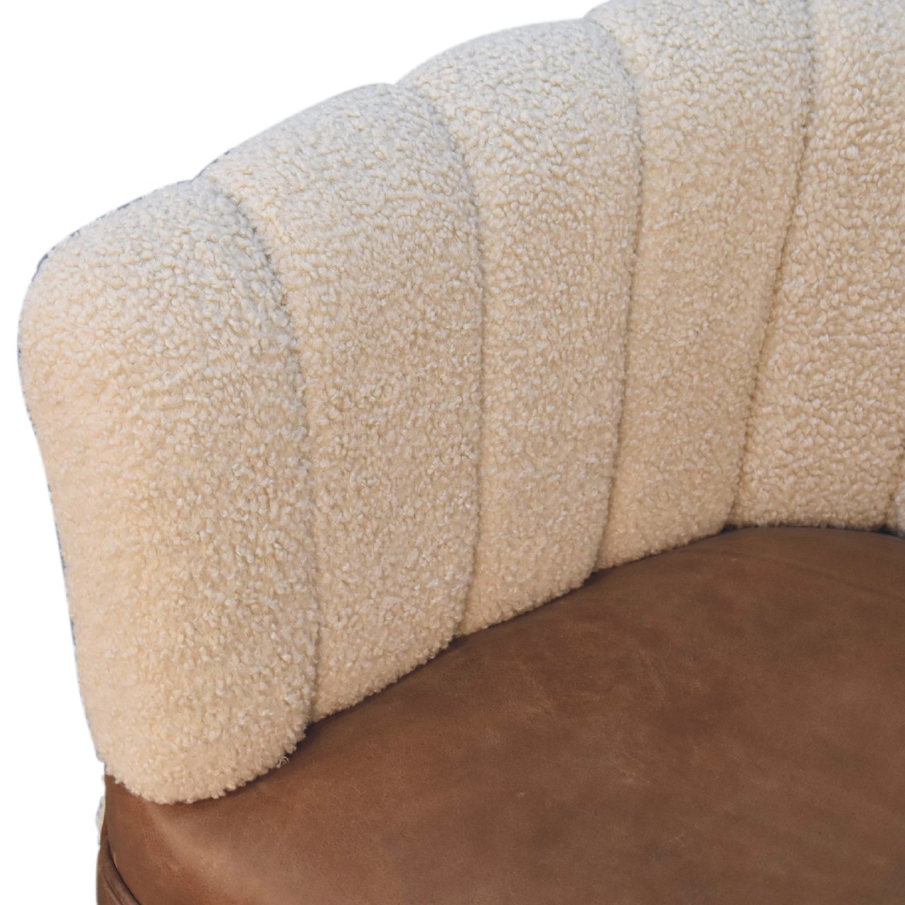 Boucle Cream Buffalo Armchair - Horizon and Stone 