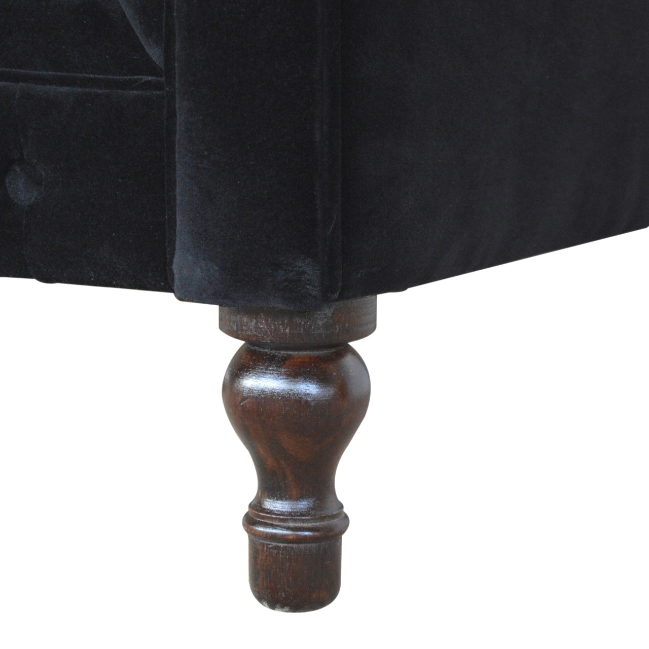 Black Velvet Chesterfield Sofa - Horizon and Stone 