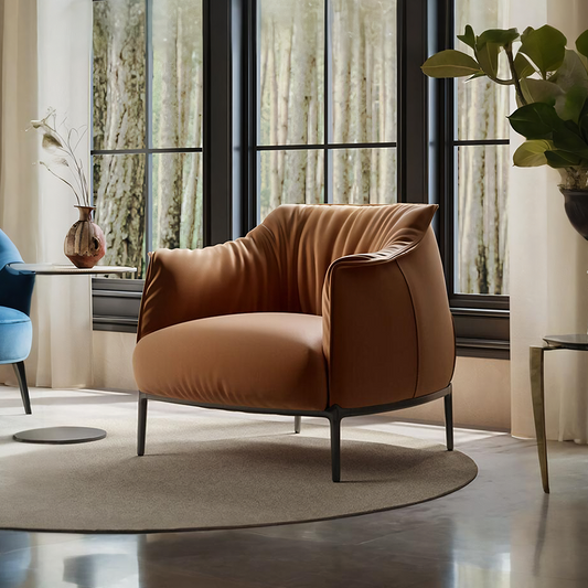 Joseph Armchair, Leather - Horizon and Stone 